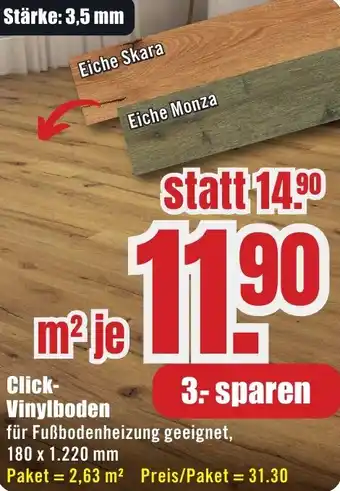 B1 Discount Baumarkt Click Vinylboden Angebot