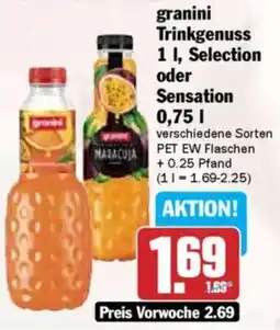 HIT granini Trinkgenuss oder Sensation Angebot