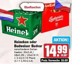 HIT Heineken oder Budweiser Budvar Angebot