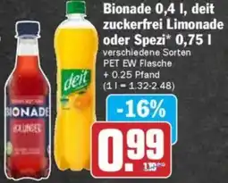 HIT Bionade, deit zuckerfrei Limonade oder Spezi Angebot