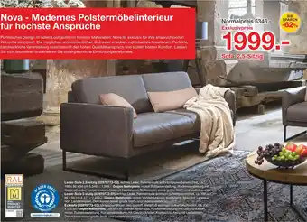 Möbelzentrum Pforzheim Leder-sofa 2,5-sitzig Angebot