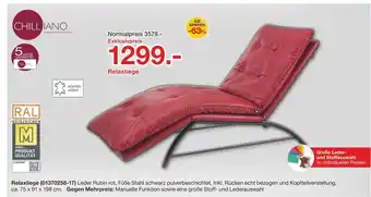 Möbelzentrum Pforzheim Chilliano relaxliege Angebot