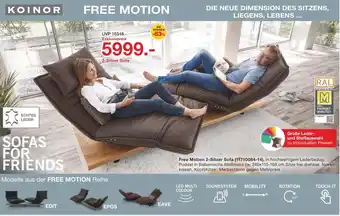 Möbelzentrum Pforzheim Koinor free motion 2-sitzer sofa Angebot