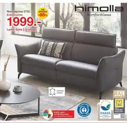 Möbelzentrum Pforzheim Himolla leder-sofa 2,5-sitzig Angebot