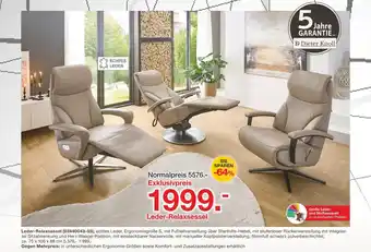 Möbelzentrum Pforzheim Dieter knoll leder-relaxsessel Angebot
