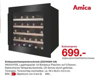 Möbelzentrum Pforzheim Amica einbauweintemperierschrank wk341210s Angebot