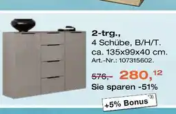 Möbel Inhofer 2-trg., 4 schübe Angebot