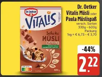Edeka Dr. oetker vitalis müsli Angebot