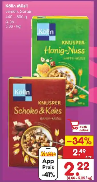 Netto Marken-Discount Kölln müsli Angebot