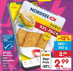 Netto Marken-Discount Nordsee backfisch oder matjesfilets Angebot