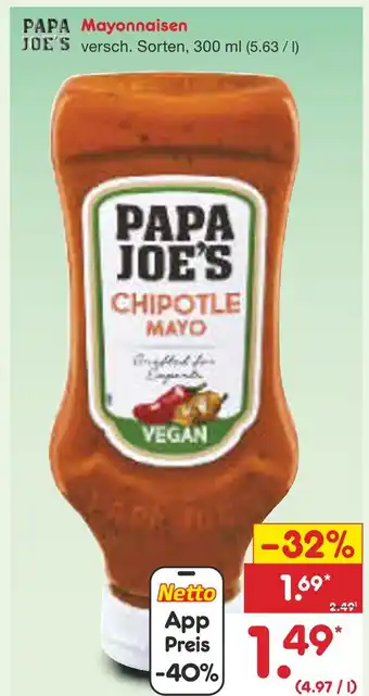 Netto Marken-Discount Papa joe's mayonnaisen Angebot