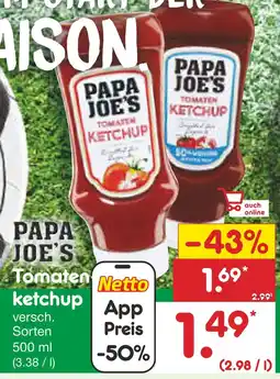 Netto Marken-Discount Papa joe's tomaten ketchup Angebot