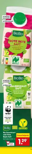 Netto Marken-Discount Biobio, vegan naturland bio sauerkraut oder rote beette saft Angebot