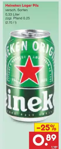 Netto Marken-Discount Heineken lager pils Angebot