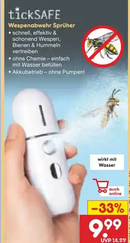 Netto Marken-Discount Ticksafe wespenabwehr sprüher Angebot