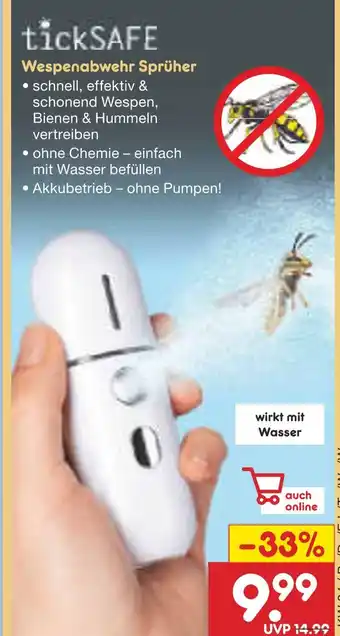 Netto Marken-Discount Ticksafe wespenabwehr sprüher Angebot