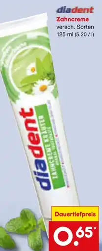 Netto Marken-Discount Diadent zahncreme Angebot