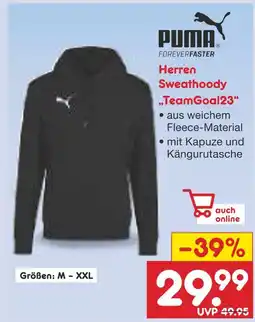 Netto Marken-Discount Puma herren sweathoody teamgoal23 Angebot
