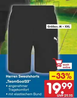 Netto Marken-Discount Puma herren sweatshorts teamgoal23 Angebot