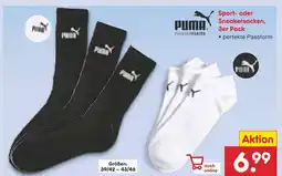 Netto Marken-Discount Puma sport- oder sneakersocken, 3er pack Angebot