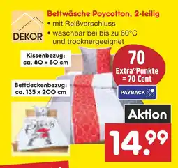 Netto Marken-Discount Dekor bettwäsche poycotton, 2-teilig Angebot