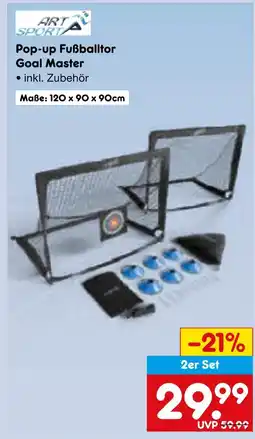 Netto Marken-Discount Pop-up fußballtor goal master Angebot