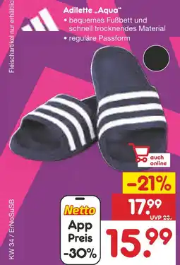 Netto Marken-Discount Adilette aqua Angebot