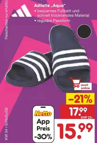 Netto Marken-Discount Adilette aqua Angebot