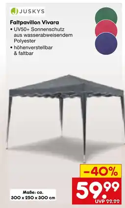 Netto Marken-Discount Juskys faltpavillon vivara Angebot