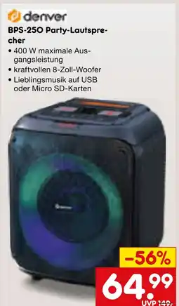 Netto Marken-Discount Denver bps-250 party-lautsprecher Angebot