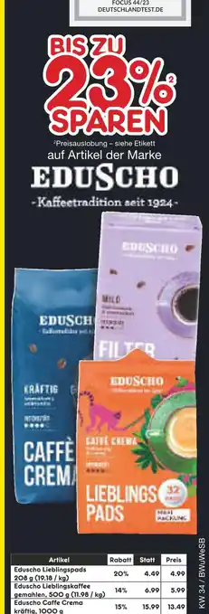 Netto Marken-Discount Eduscho lieblingspads Angebot