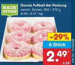 Netto Marken-Discount Backstube donuts fußball 6er packung Angebot