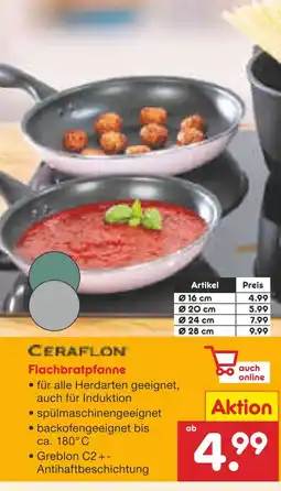 Netto Marken-Discount Ceraflon flachbratpfanne ø 16 cm Angebot