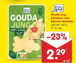 Netto Marken-Discount Gutes land gouda jung scheiben oder edamer scheiben Angebot