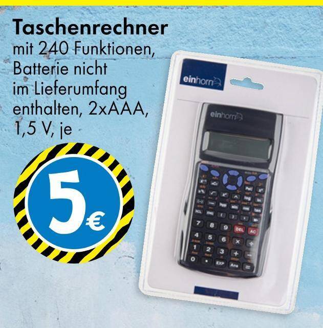Einhorn taschenrechner Angebot bei TEDi