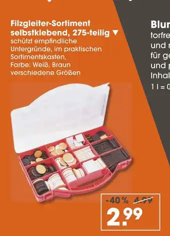 V Markt Filzgleiter-sortiment selbstklebend, 275-teilig Angebot