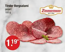 V Markt Zimmermann tiroler bergsalami Angebot