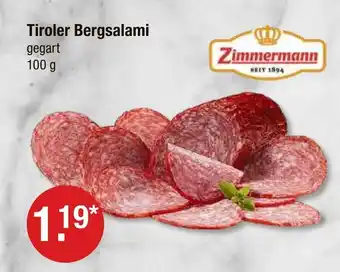 V Markt Zimmermann tiroler bergsalami Angebot