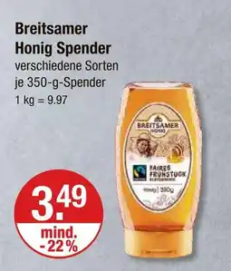 V Markt Breitsamer honig spender Angebot