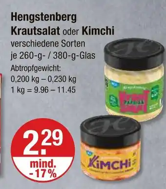 V Markt Hengstenberg krautsalat Angebot