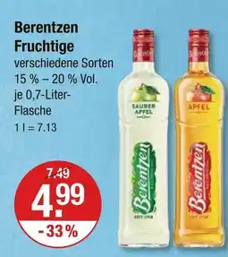 V Markt Berentzen fruchtige saurer apfel Angebot