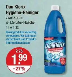 V Markt Dan klorix hygiene-reiniger Angebot