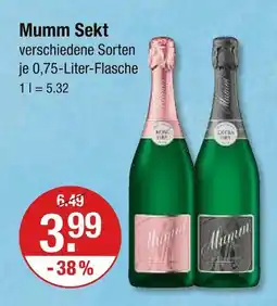 V Markt Mumm sekt Angebot