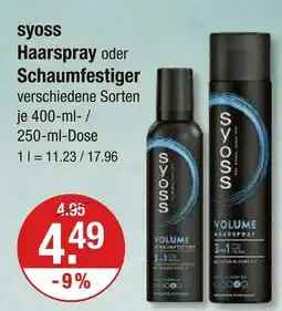 V Markt Syoss haarspray Angebot