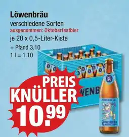 V Markt Löwenbräu verschiedene sorten Angebot