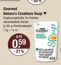 V Markt Gourmet nature's creations soup Angebot