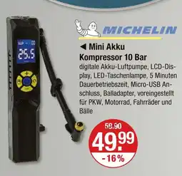 V Markt Michelin mini akku kompressor 10 bar Angebot