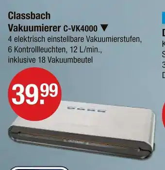 V Markt Classbach vakuumierer c-vk4000 Angebot