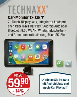 V Markt Technaxx car-monitor tx-320 Angebot