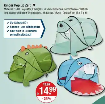 V Markt Kinder pop up zelt Angebot